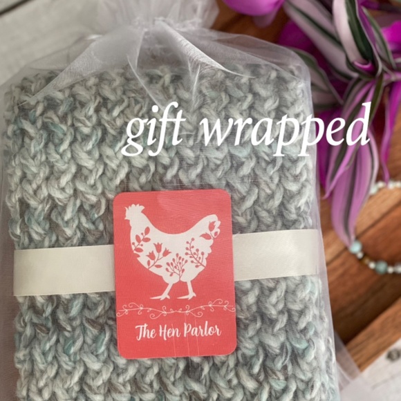 Chunky Scarf Black Charcoal Long Knitted - Picture 6 of 7